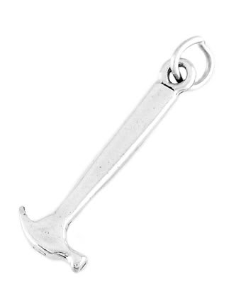 STERLING SILVER WORKMAN'S TOOL, HAMMER CHARM/PENDANT