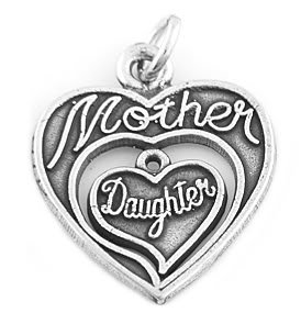 STERLING SILVER MOTHER DAUGHTERS CHARM PENDANT