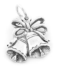 STERLING SILVER WEDDING BELL CHARM/PENDANT