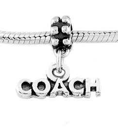 STERLING SILVER DANGLING WORD COACH EUROPEAN BEAD