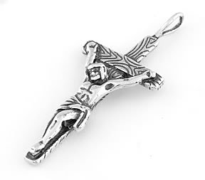 STERLING SILVER FANCY CRUCIFIX CROSS CHARM/PENDANT