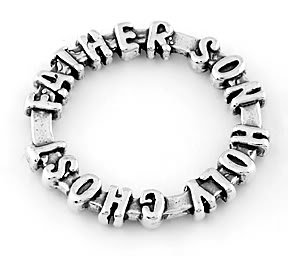 STERLING SILVER FATHER SON HOLY GHOST RING CHARM