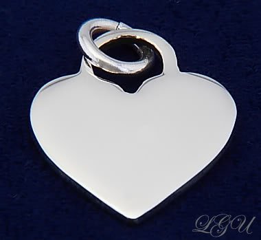 STERLING SILVER SMALL HEART PENDANT FREE FRONT SIDE ENGRAVING