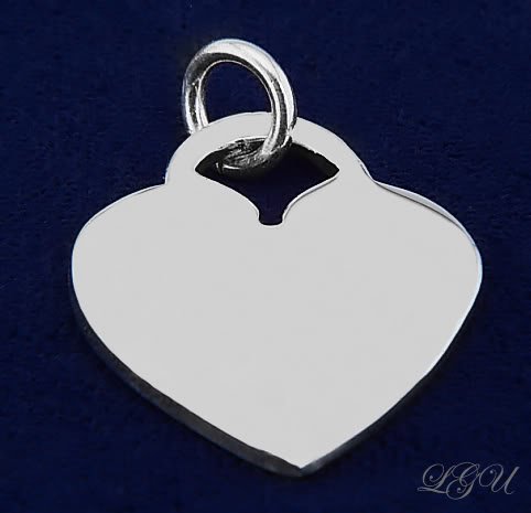 STERLING SILVER HEART PENDANT FREE FRONT SIDE ENGRAVING