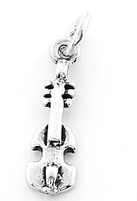 STERLING SILVER SMALL VIOLIN CHARM/PENDANT