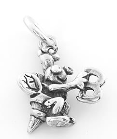 STERLING SILVER SPELLING BEE CHARM/PENDANT