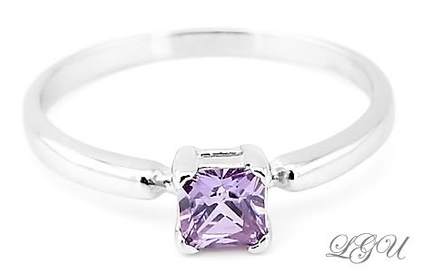 STERLING SILVER JUNE BIRTHSTONE CZ CHILD RING SZ 6
