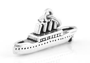 STERLING SILVER 3D TITANIC SHIP CHARM/PENDANT