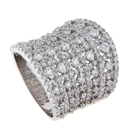 STERLING SILVER DOME / CIGAR SHAPE CZ BASKET STYLE BAND RING
