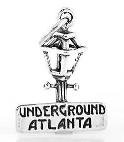 STERLING SILVER 3D UNDERGROUND ATLANTA CHARM/PENDANT