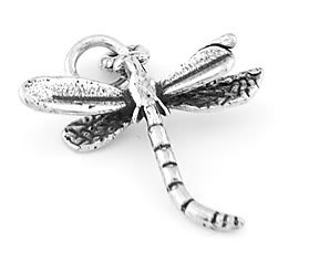STERLING SILVER 3D DRAGONFLY CHARM/PENDANT