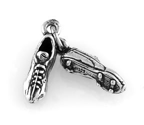 Sterling Silver Soccer Sport Cleats Charm/Pendant