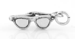 STERLING SILVER 3D SUNGLASSES CHARM/PENDANT