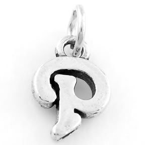 STERLING SILVER FANCY LETTER P CHARM/ PENDANT