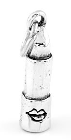 STERLING SILVER TUBE OF LIPSTICK CHARM/PENDANT