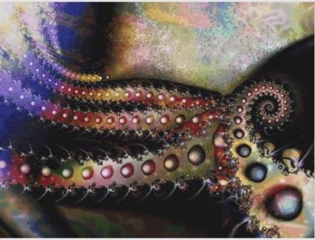 Rainbow Fractal Cross Stitch Chart