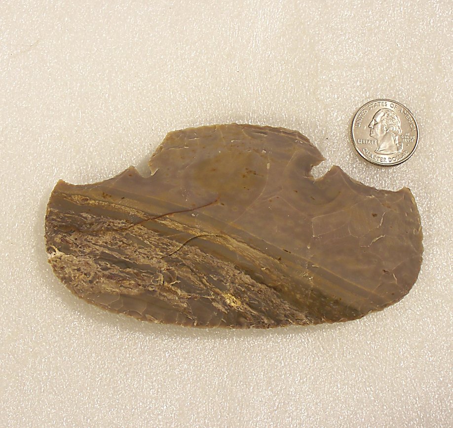 Ulu Stone Knife Hand Axe Professionally Hand Knapped UL11