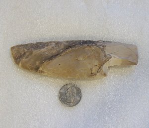 Stone Knife Hand Axe 5" Professionally Hand Knapped SK11999