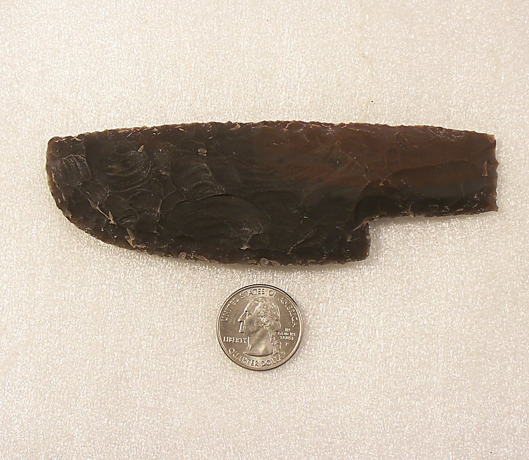 Stone Bowie Knife Hand Axe 5" Professionally Hand Knapped SK0464