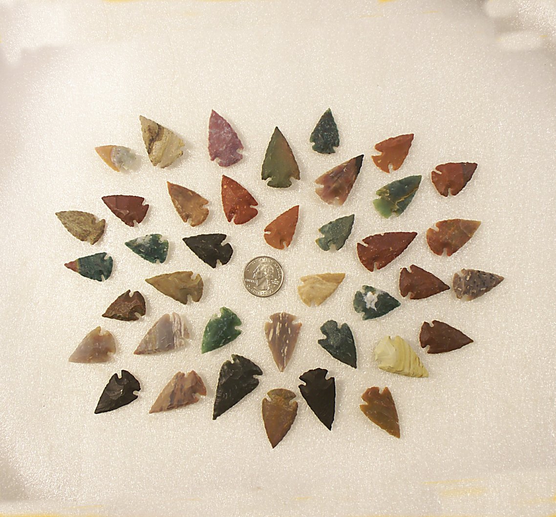 40 Select Stone Arrowheads