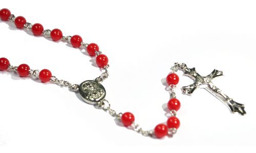 Red Pearl Fashion Rosary Necklace