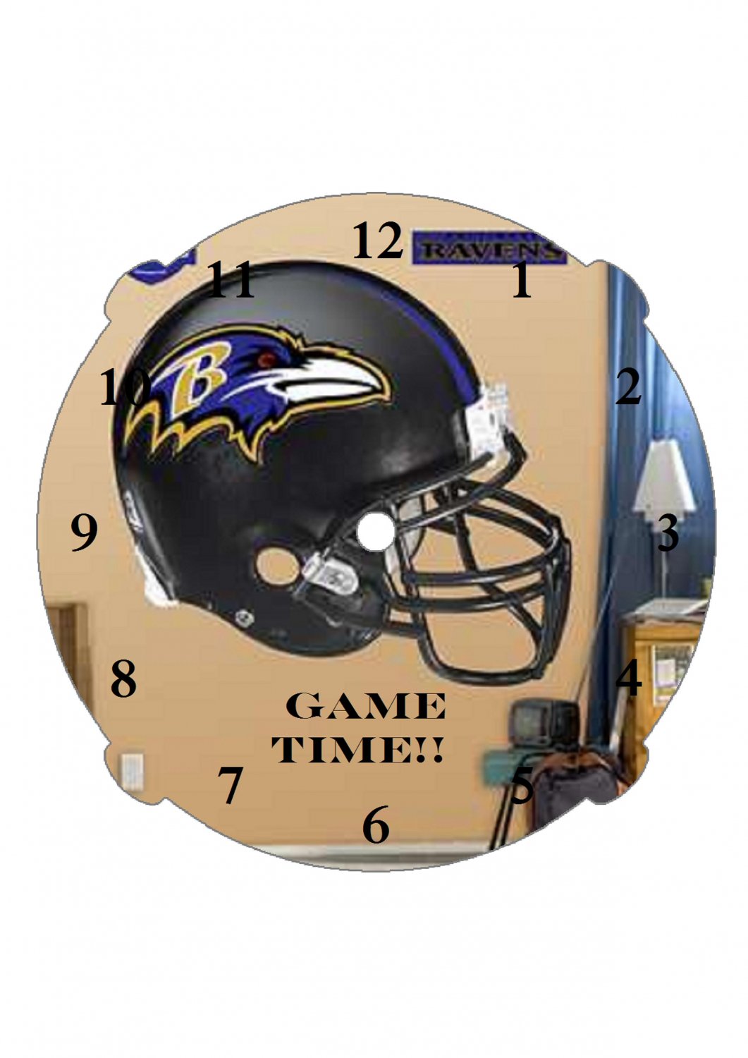 Ravens 1 Clock