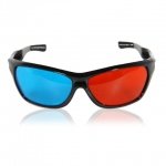 Re-useable Plastic Frame Resin Lens Anaglyphic Blue + Red 3D Glasses