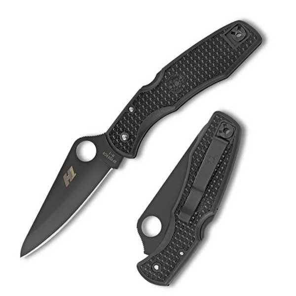 Spyderco Pacific Salt, Black FRN Handle, Black Blade, Plain