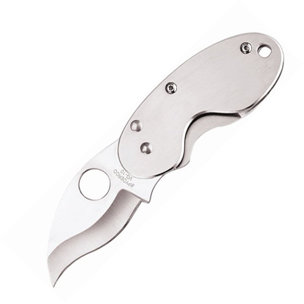 Spyderco Cricket, Stainless Steel Handle, Plain C29P