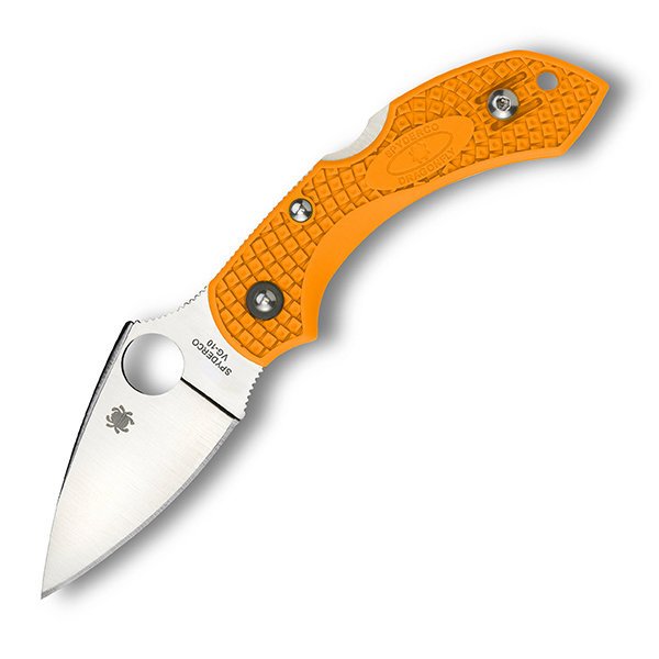 Spyderco Dragonfly2, Orange Bi-Directional Texture FRN, Plain C28POR2