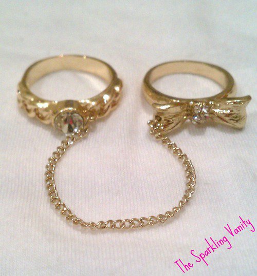Double Finger Chain Ring