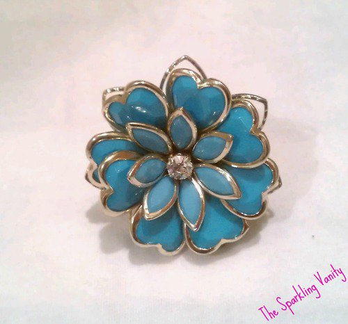 Blue Flower Ring