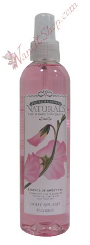 Bath & Body Indulgence BODY SPLASH Essence of Sweet Pea 8fl oz (236 mL)