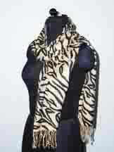 Tiger Print Pashmina Scarf (12" x 60")