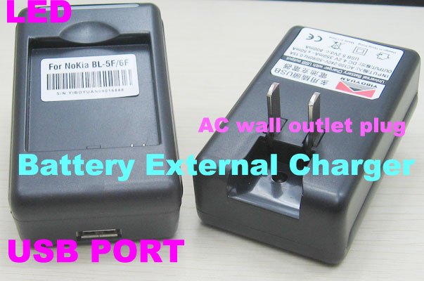 External Battery Charger Cradle for Nokia BL-5F BL-6F N96 N95 N78 N79 N95