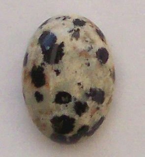 DALMATION JASPER OVAL CABOCHON GEMSTONE 14x10mm - FREE SHIPPING