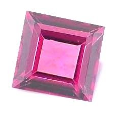 AFRICAN RHODOLITE GARNET SQUARE CUT GEMSTONE 3mm - FREE SHIPPING