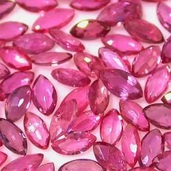 THAI RUBY MARQUISE CUT GEMSTONE 3x1.5mm - FREE SHIPPING