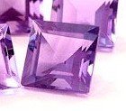PURPLE AMETHYST SQUARE CUT GEMSTONE 5mm - FREE SHIPPING