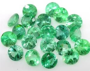 6 COLUMBIAN EMERALDS ROUND CUT GEMSTONES 1.5mm - FREE SHIPPING