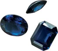 4 BLUE SAPPHIRE MIXED SHAPE GEMSTONES 1-2mm - FREE SHIPPING