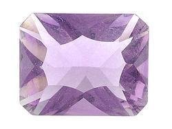 AMETHYST EMERALD CUT GEMSTONE 5x3mm - FREE SHIPPING