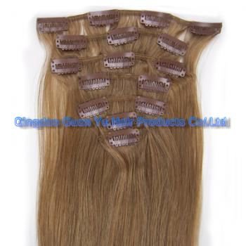 14" 100% Indian clip in human hair extention