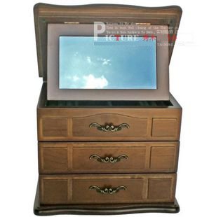 archaize multilayer wooden jewellery box