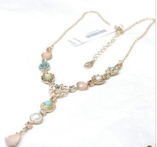 new style bridal necklace pink flower jewellery