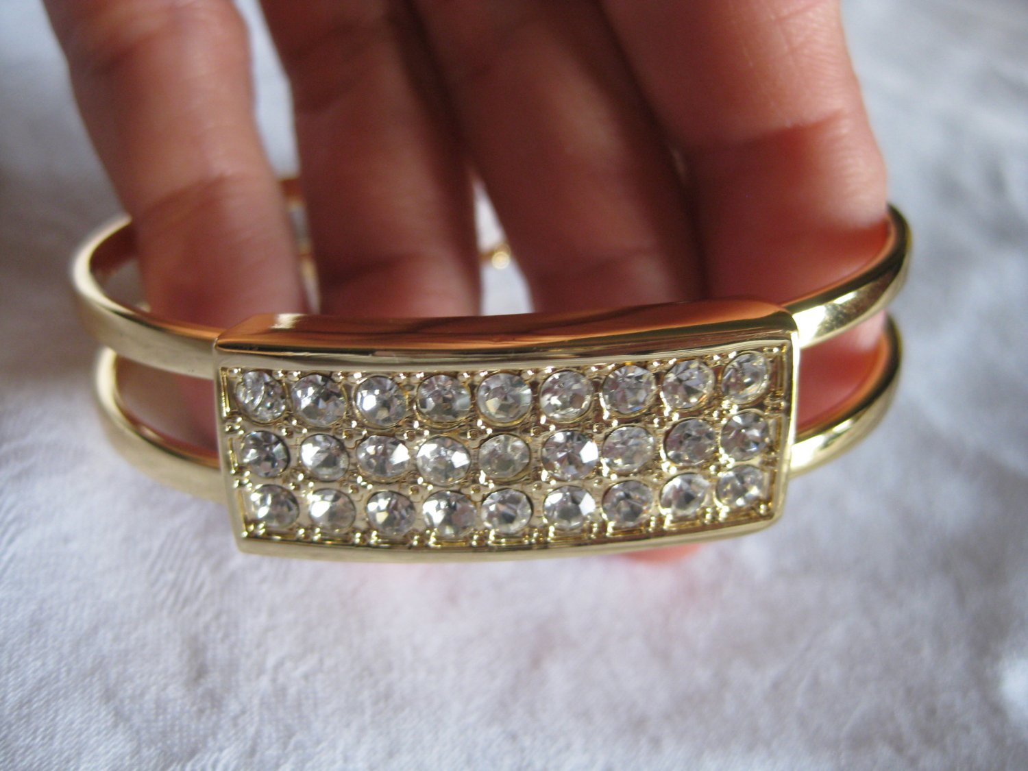 Gold with rhinestones