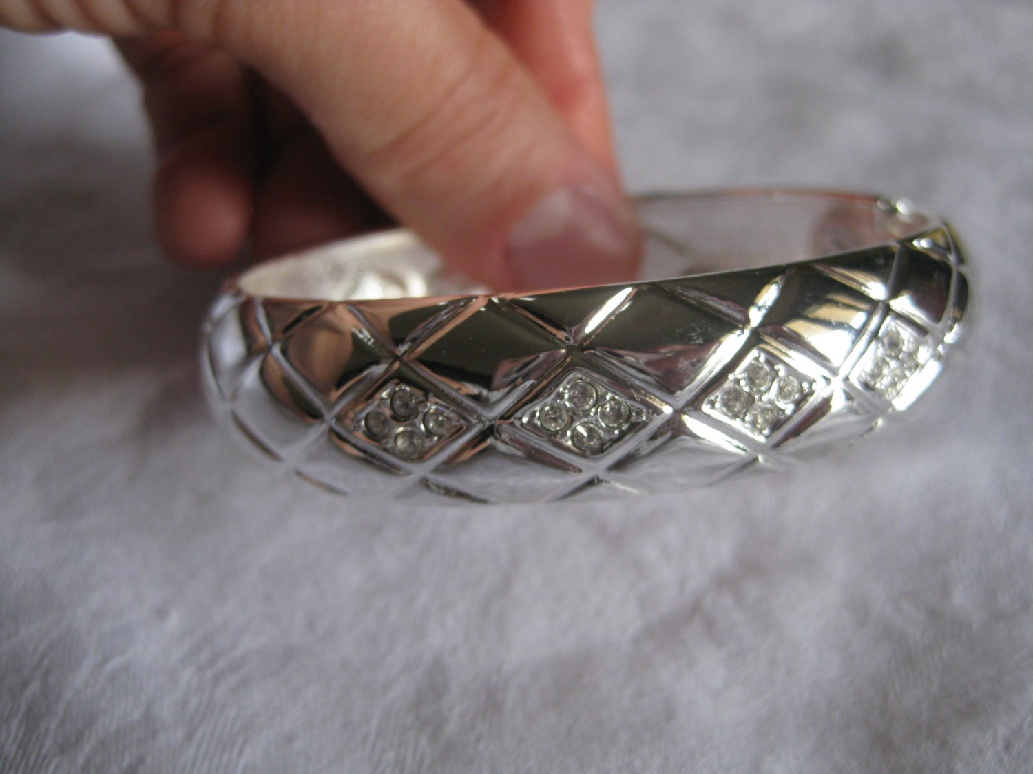 silver with rhinestones