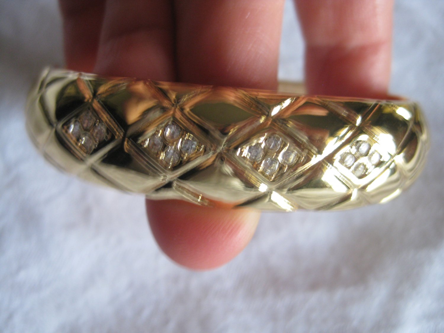 Gold with rhinestones