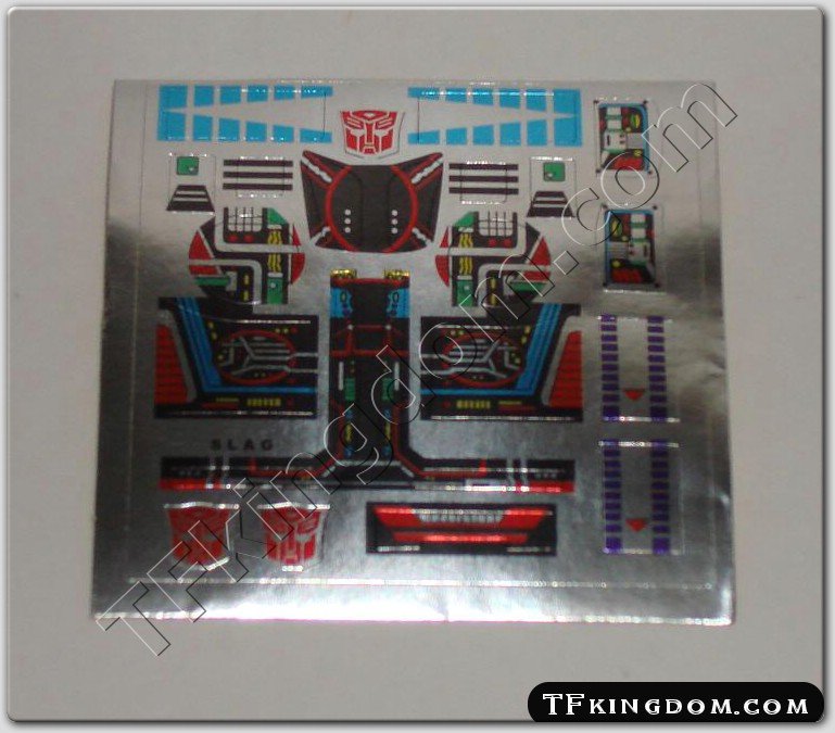 Transformers G1 Slag Sticker Decal Sheet