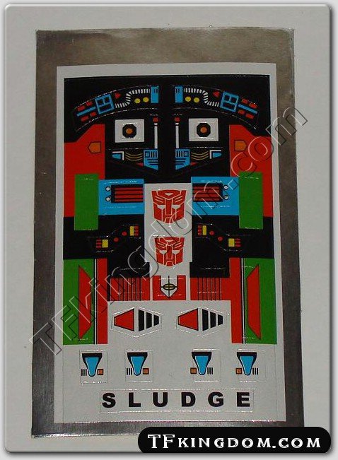 Transformers G1 Sludge Sticker Decal Sheet